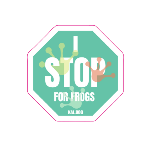i stop for frogs sticker
